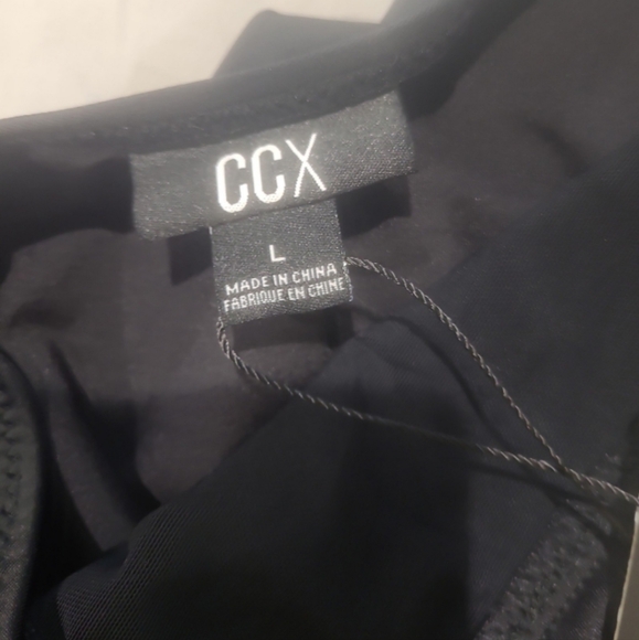 NWT City Chic CCX Gidget 1pc. WOMENS SZ 20 Black Swimsuit halter Plunge LOW back - Picture 3 of 11